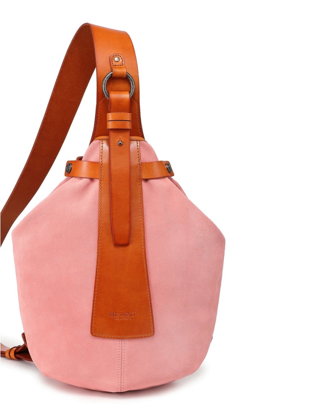 Old Trend  Pink Leather Suade Sling Bag - Women's medium